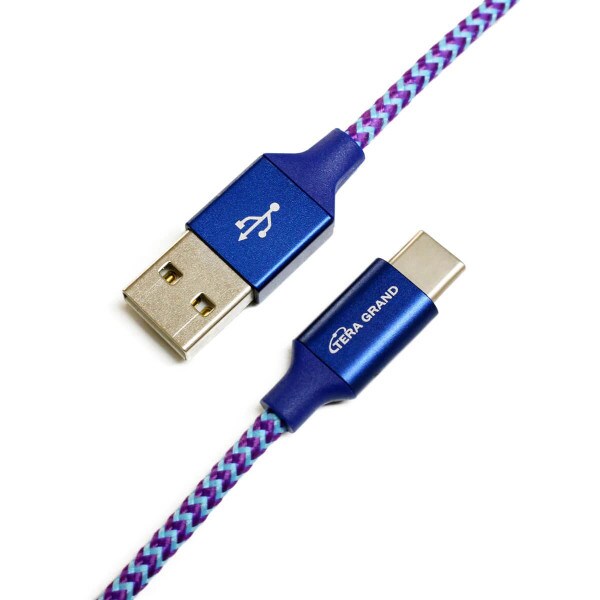 6FT USB 2.0 USB-C Braided Purple/Blue Cable